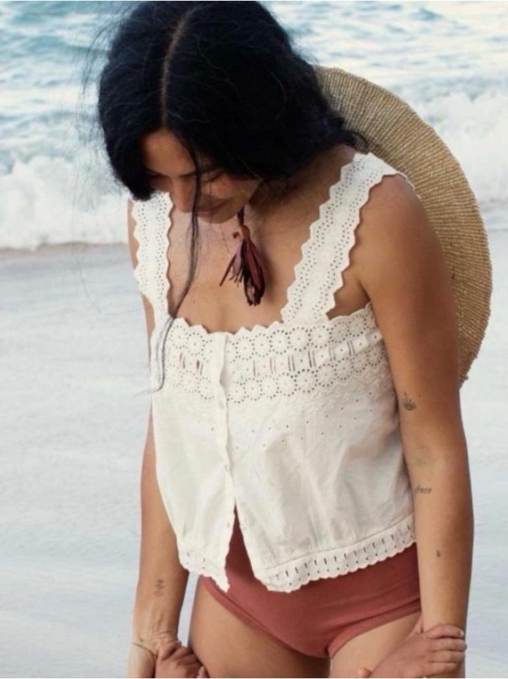 Doen estelle top in white size medium - Picture 7 of 8